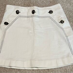 Zara Elegant White Buttoned Skirt